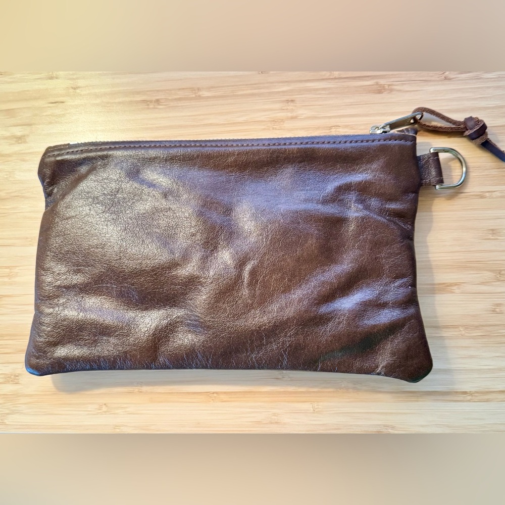Brown Leather Clutch